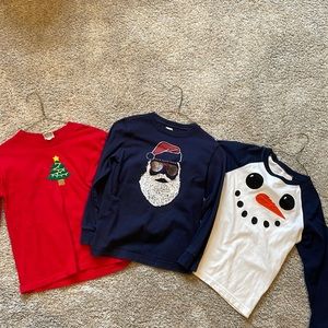 3 Christmas Shirts Size 7